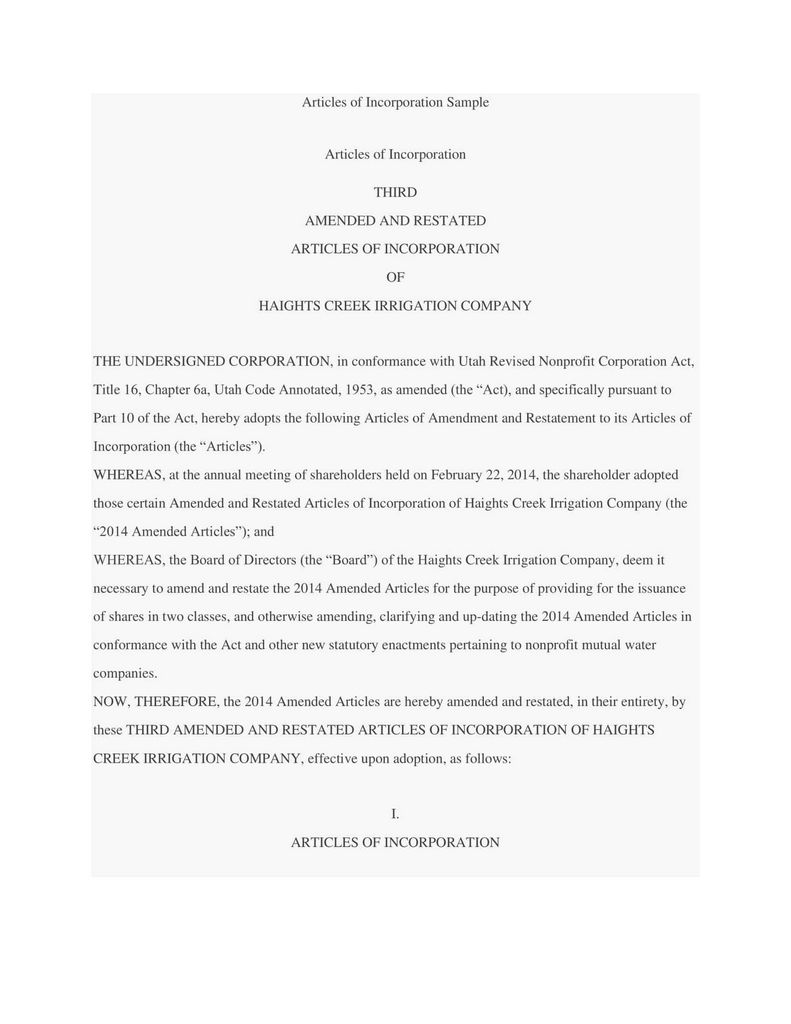 Exactly How to Get Secretary of State Articles of Incorporation